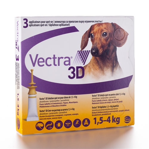 Vectra® 3D за кучета 1,5-4 кг.