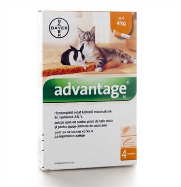 Advantage малки котки и декоративни зайци 4 kg Advantage малки котки и декоративни зайци 4 kg