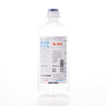 Натриев хлорид 0,9 % + Глюкоза 5% Б.Браун Натриев хлорид 0,9 % + Глюкоза 5% Б.Браун